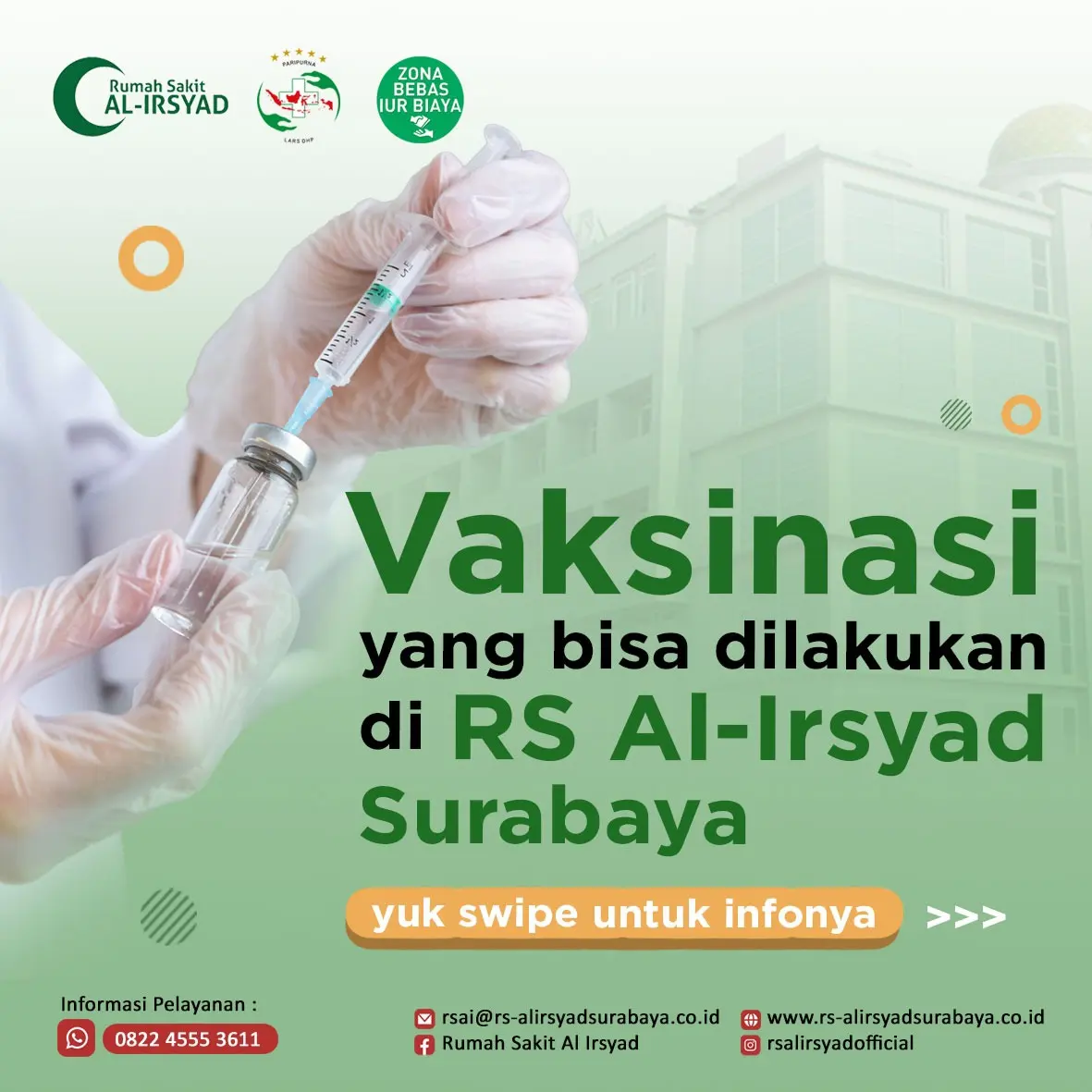 Ayo Vaksinasi di RS Al Irsyad Surabaya!